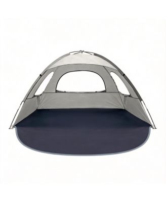 Beach Tent Sun Shade Shelter Extendable Floor Mesh Windows