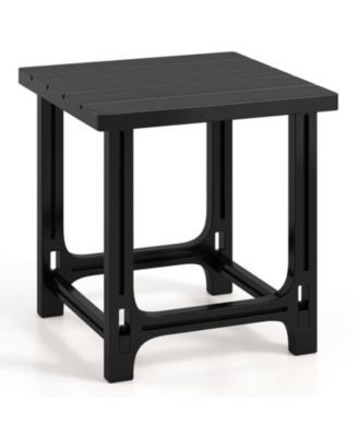 18 in Outdoor Adirondack Side Table with Slatted Surface HDPE