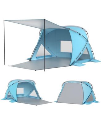 Beach Tent Sun Shelter Pop Up UPF 50+ UV Protection Portable Waterproof Family Cabana Shade
