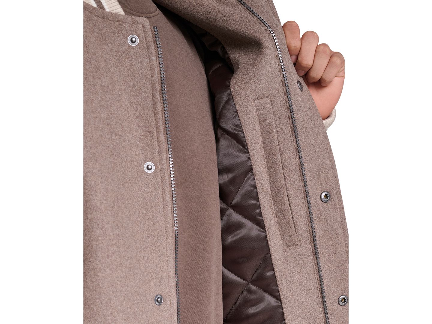 Мужская куртка Champion Wool Blend Varsity, цвет: Коричневый / Хаки — фото 5