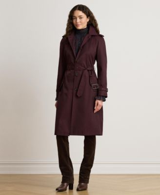 Women's Belted Lined Trench Coat