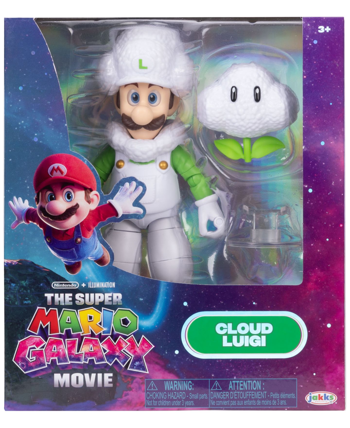 Детские фигурки Macy's Super Mario Cloud Luigi 5" 2-Piece Action Figure, Ages 3+ — фото 3