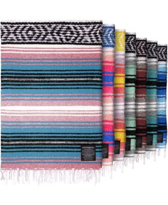 Piscifun Authentic Handmade Mexican Baja Blanket All Season Versatile Outdoor Throw