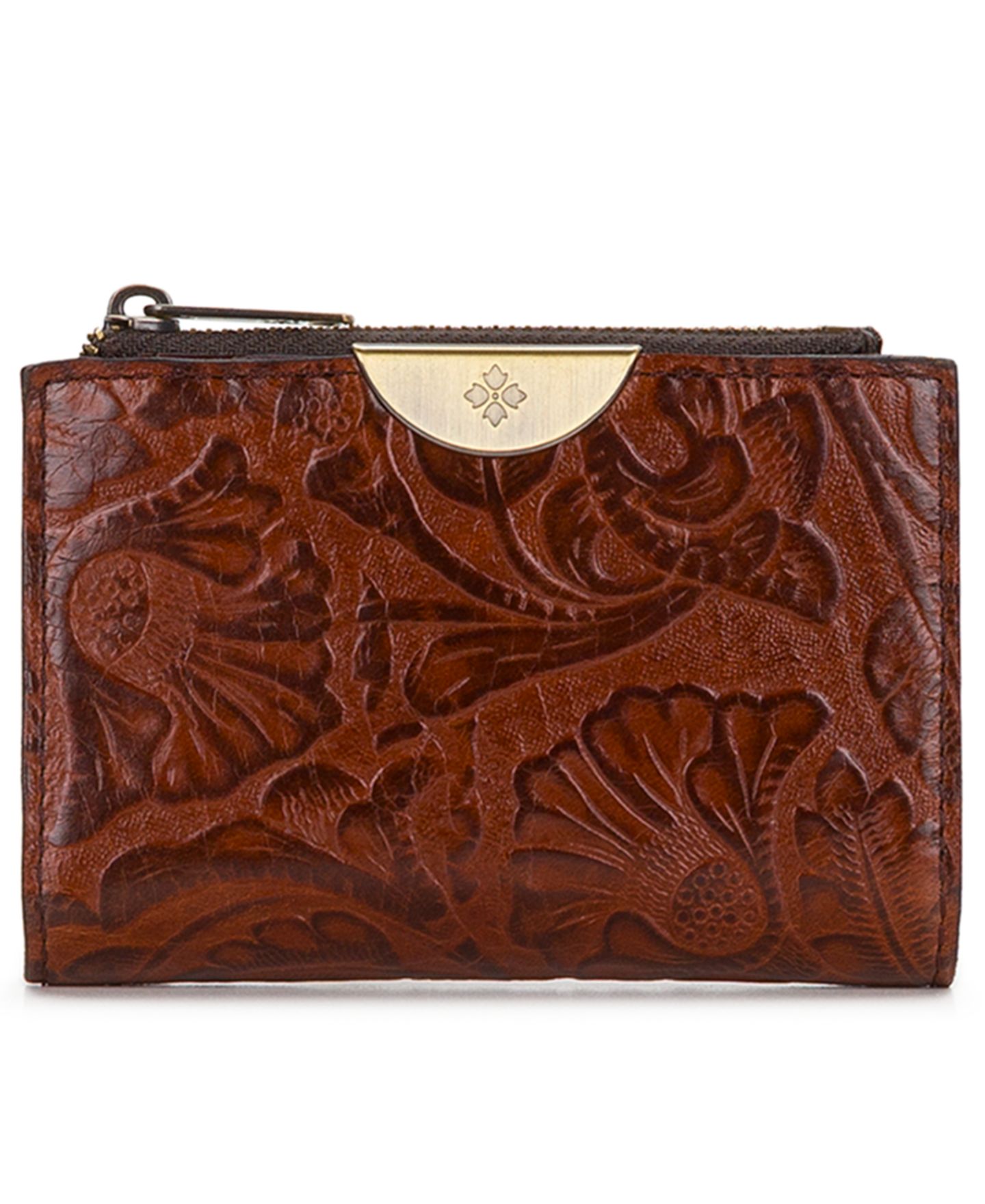Женский кошелёк Patricia Nash Busalla Leather Wallet, цвет: Коньячный — фото 1