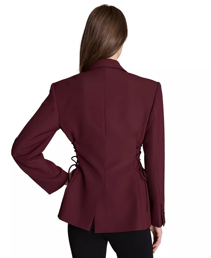 Women's Side lacing One Button Blazer - thumbnail 10