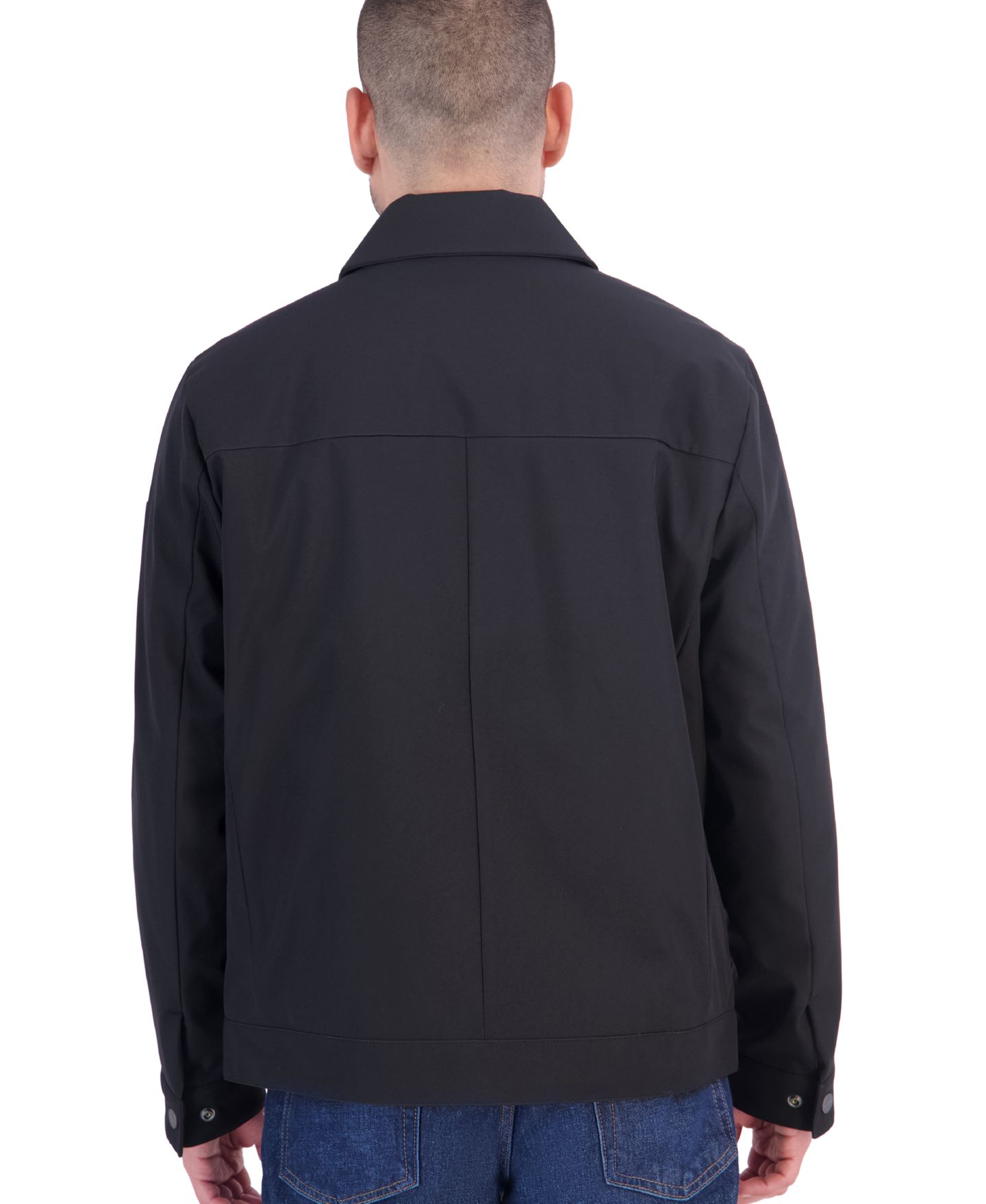 Мужская куртка Calvin Klein Shirt Collar Flex Tech Quilted Inner, цвет: Чёрный — фото 5