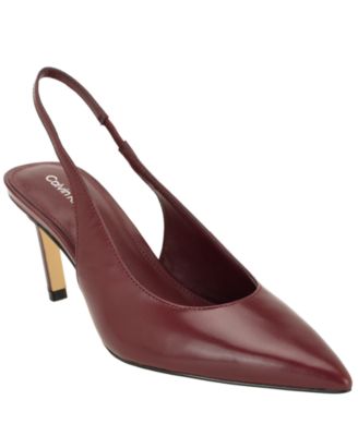 Women's Biancya Leather Pointed Toe Slingback Pumps