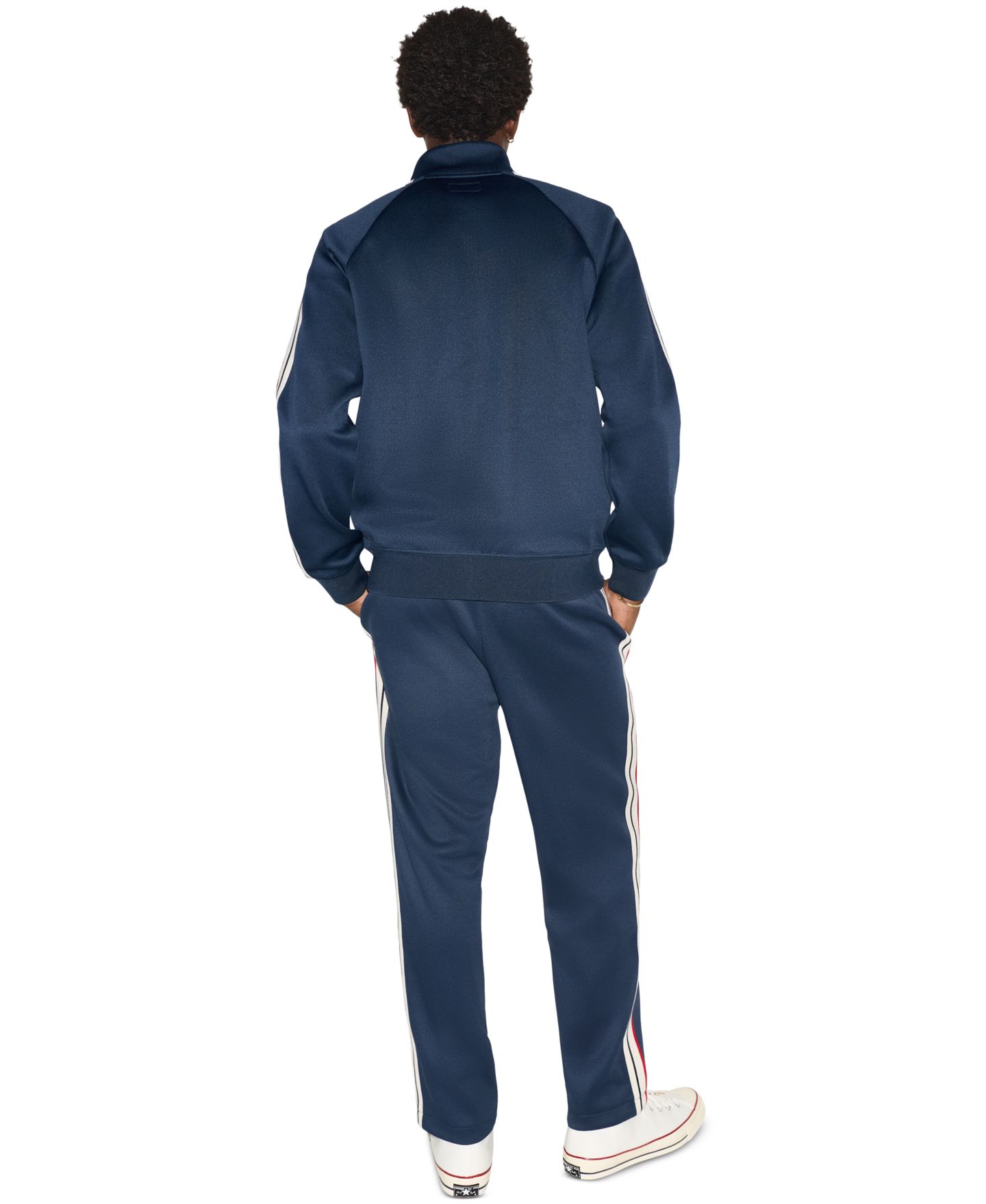 Мужская куртка Converse Full-Zip Track Jacket, цвет: Тёмно-синий — фото 6