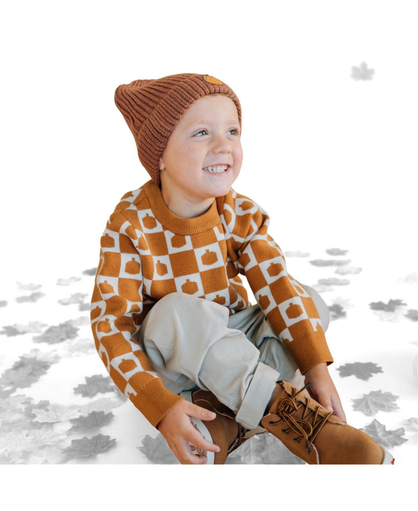 Свитер Sweet Wink Pumpkin Checkers для мальчиков, цвет: Оранжевый — фото 3