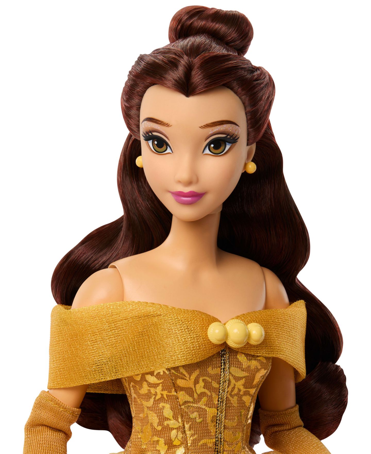 Детская кукла Disney Princess Sparkling Princess Series Belle Removable Dress & Accessories Fashion Doll, Ages 4+ — фото 2