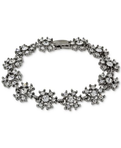 2028 Silver-Tone Crystal Snowflake Link Bracelet