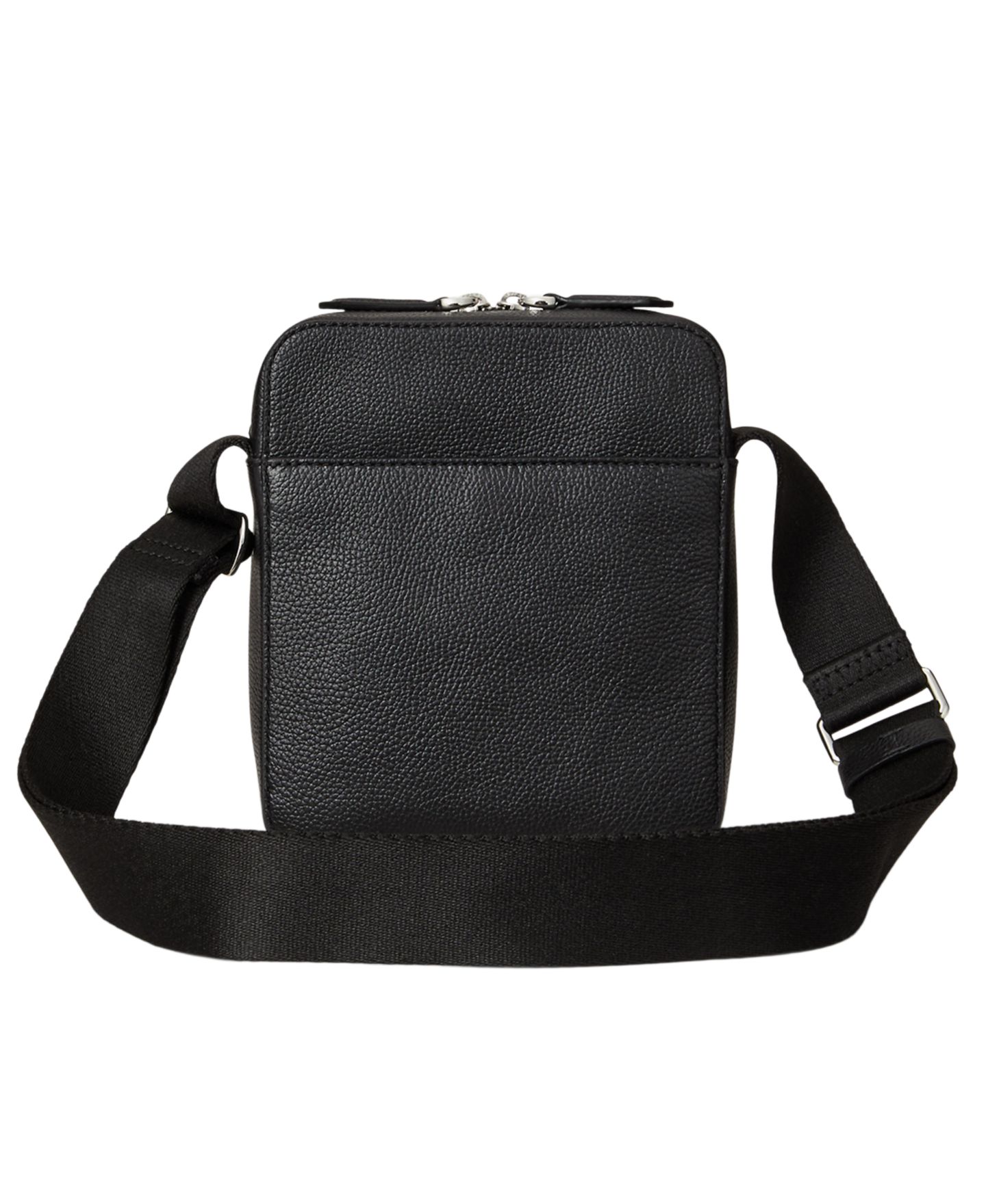 Мужская сумка Polo Ralph Lauren Pebbled Leather Crossbody, цвет: Чёрный — фото 2