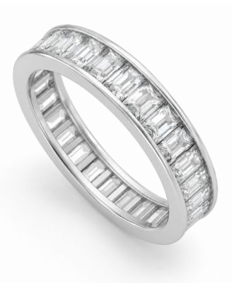 Cubic Zirconia Silver Plated Band Ring
