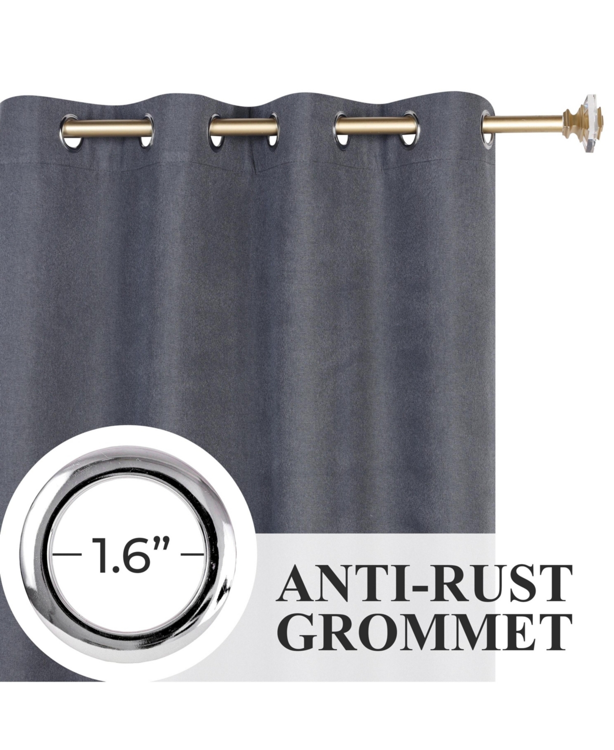 Superior Neal 100% Blackout Solid Machine Washable Curtains, Set of 2 Panels