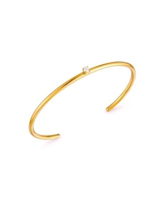 Thin Solar Cuff Bracelet