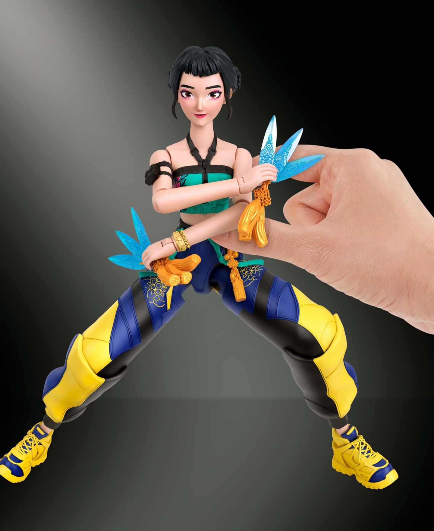 Детская фигурка KPop Demon Hunters Zoey 5.6-inch Action Figure with Swappable Faces & Accessories, Ages 4+ — фото 2