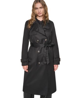 Women's Quilted Hooded Trench Coat