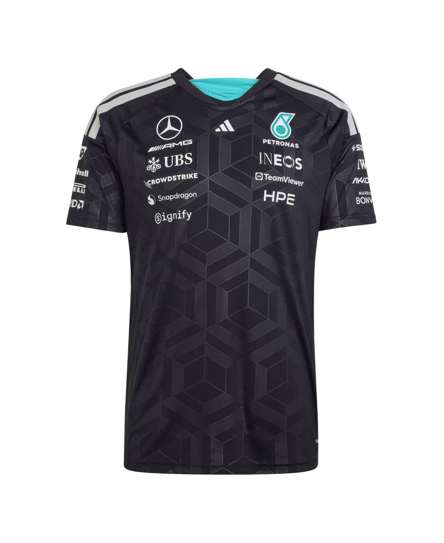 Мужской топ adidas Black Mercedes-AMG Petronas F1 Team 2026 Driver Authentic Jersey — фото 6