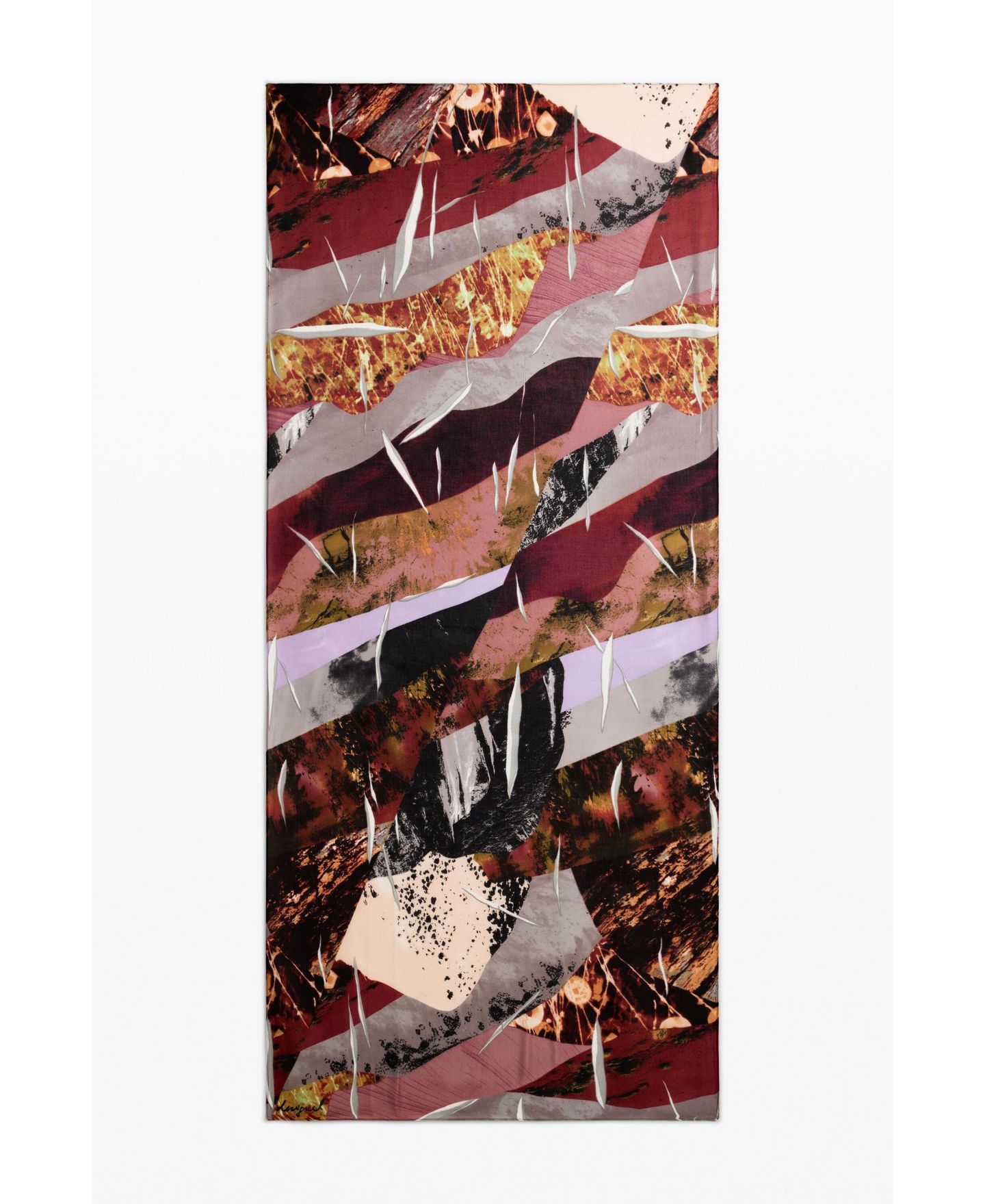 Женские аксессуары Desigual Rectangular patterned foulard, цвет: Разноцветный — фото 4
