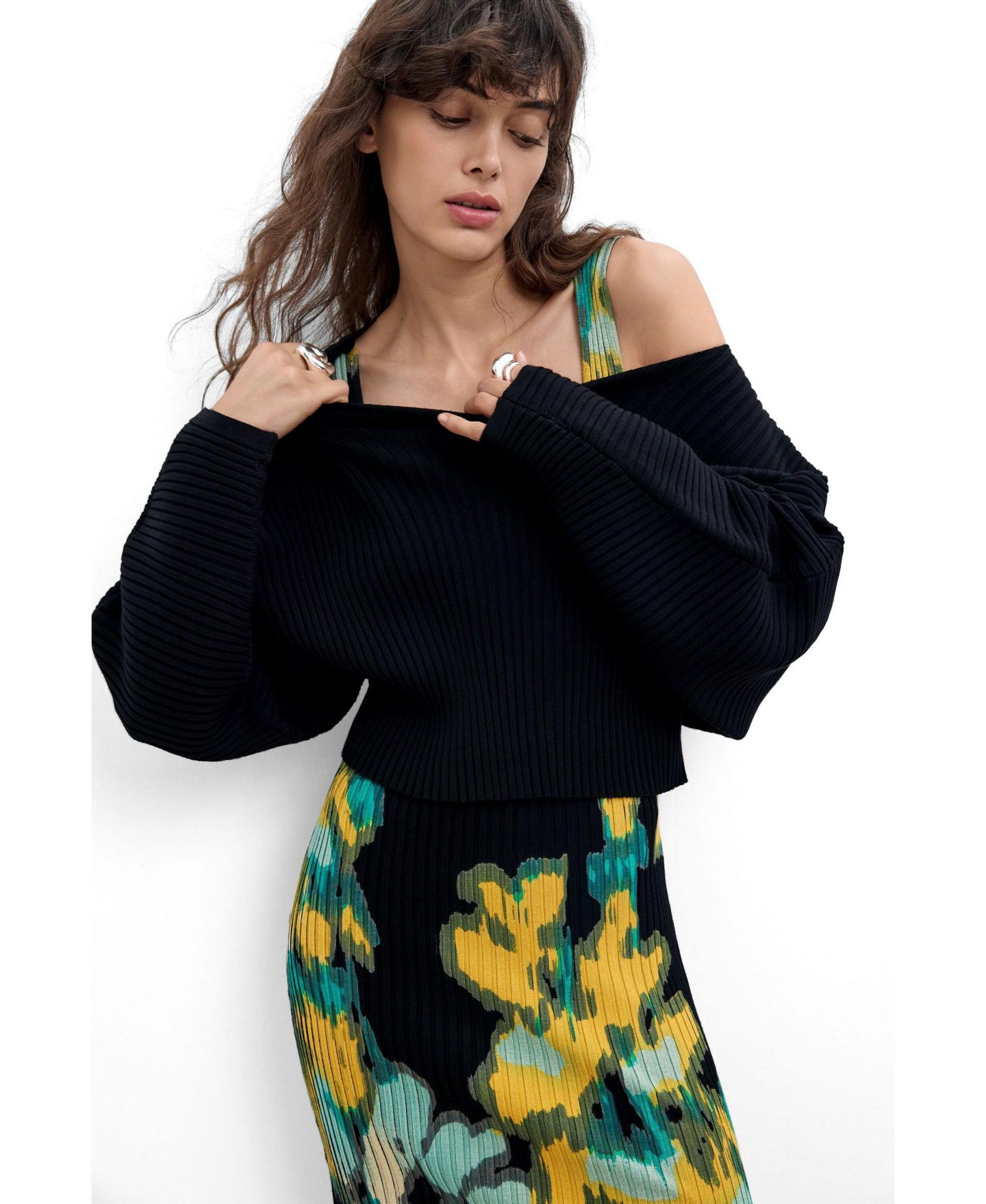 Женское платье Desigual Long 2-in-1 dress M.C. Lacroix, цвет: Средний бежевый — фото 3
