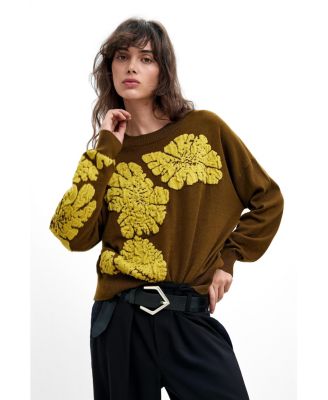 Women's M. C. Lacroix Jacquard Floral Sweater