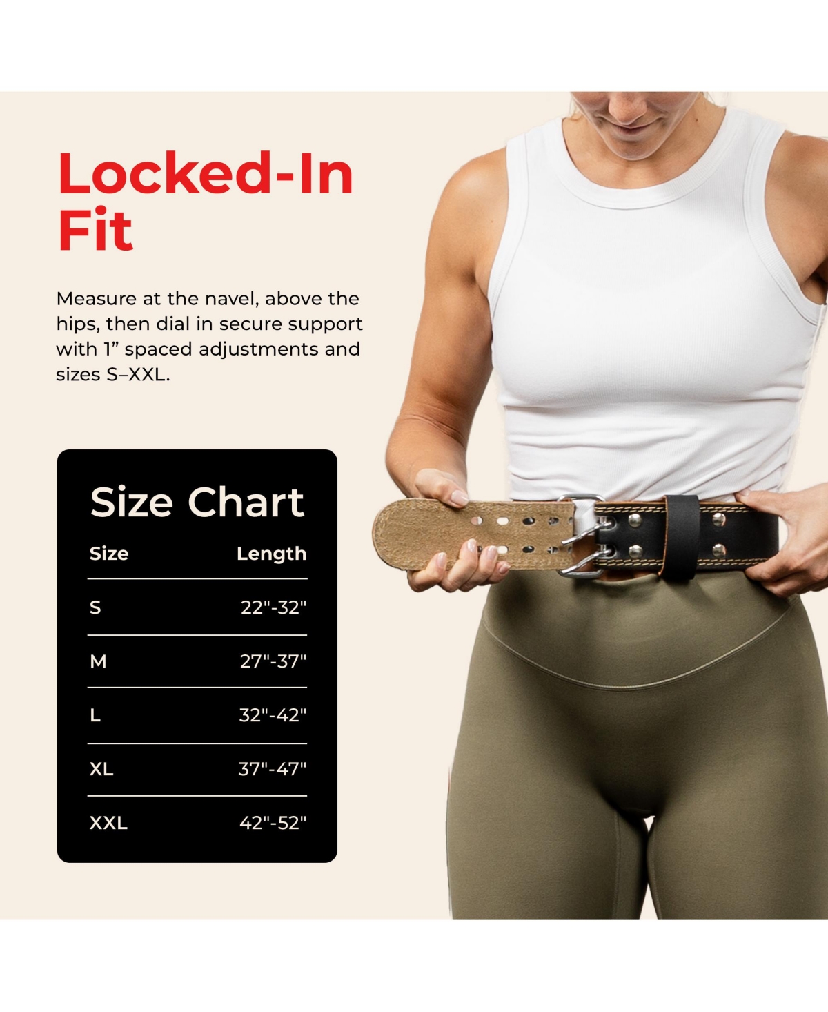 Sunny Health & Fitness Heavy-Duty 4" Leather Weightlifting Belt with Back Support And Adjustable Fit for Strength Training