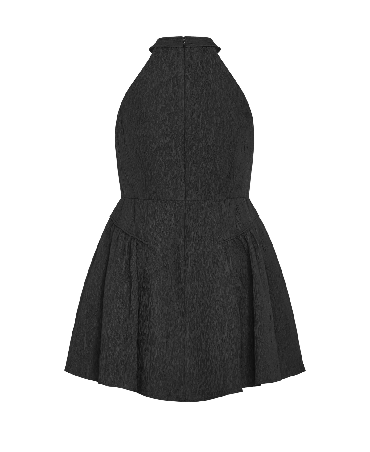 City Chic Women's Plus Halter Jacquard Mini Dress