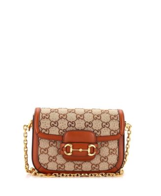 Mini Horsebit 1955 Shoulder Bag Crystal Embellished GG Canvas
