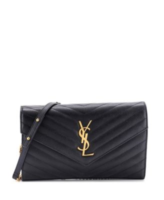 Medium Classic Monogram Wallet on Chain Matelasse Chevron Leather