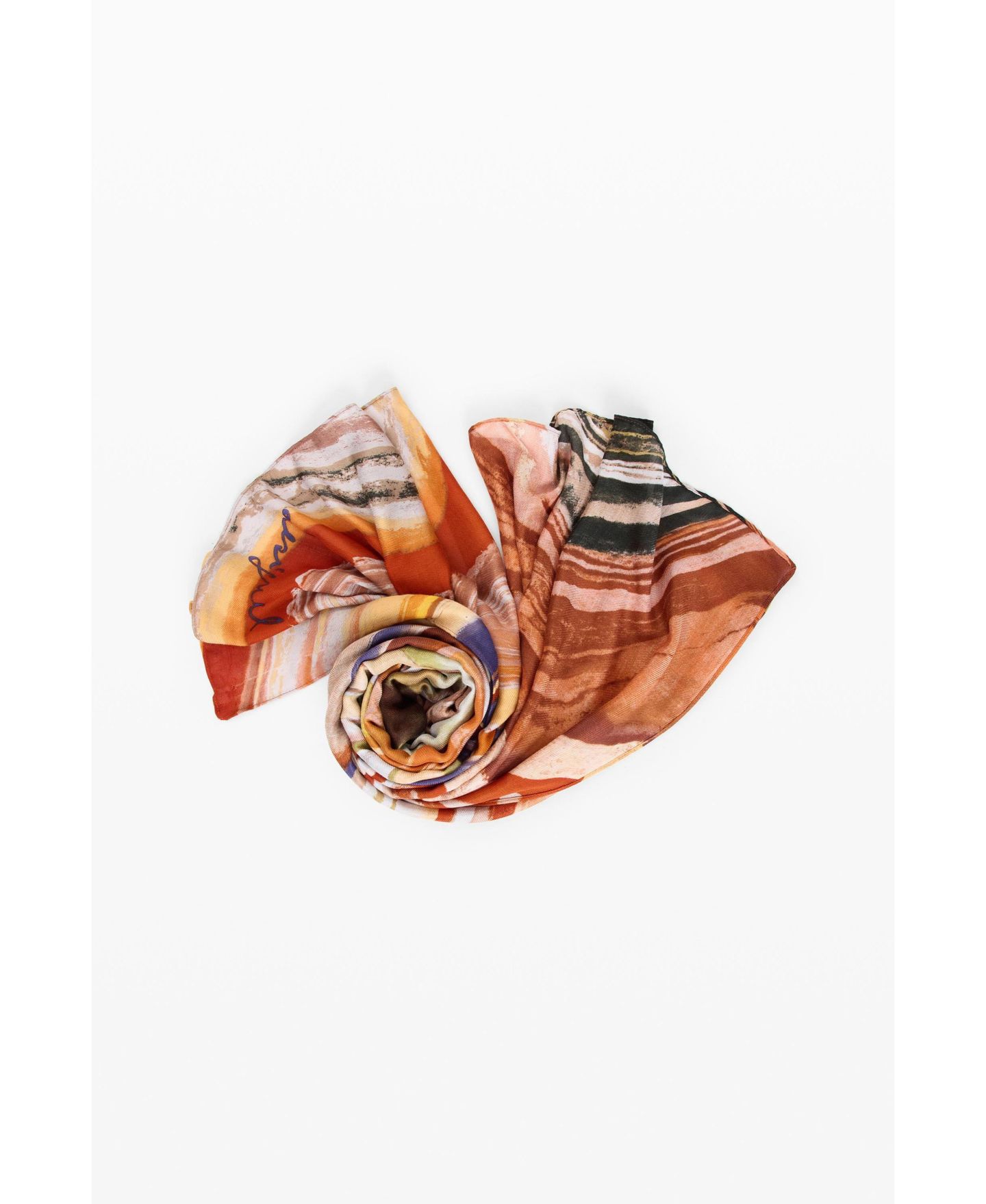 Женские аксессуары Desigual Rectangular patterned foulard, цвет: Разноцветный — фото 5