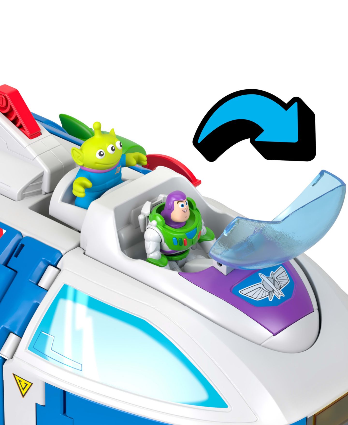 Детский игровой набор Imaginext 3-Inch Disney Pixar Toy Story 3-in-1 Transforming Spaceship Vehicle Playset — фото 4