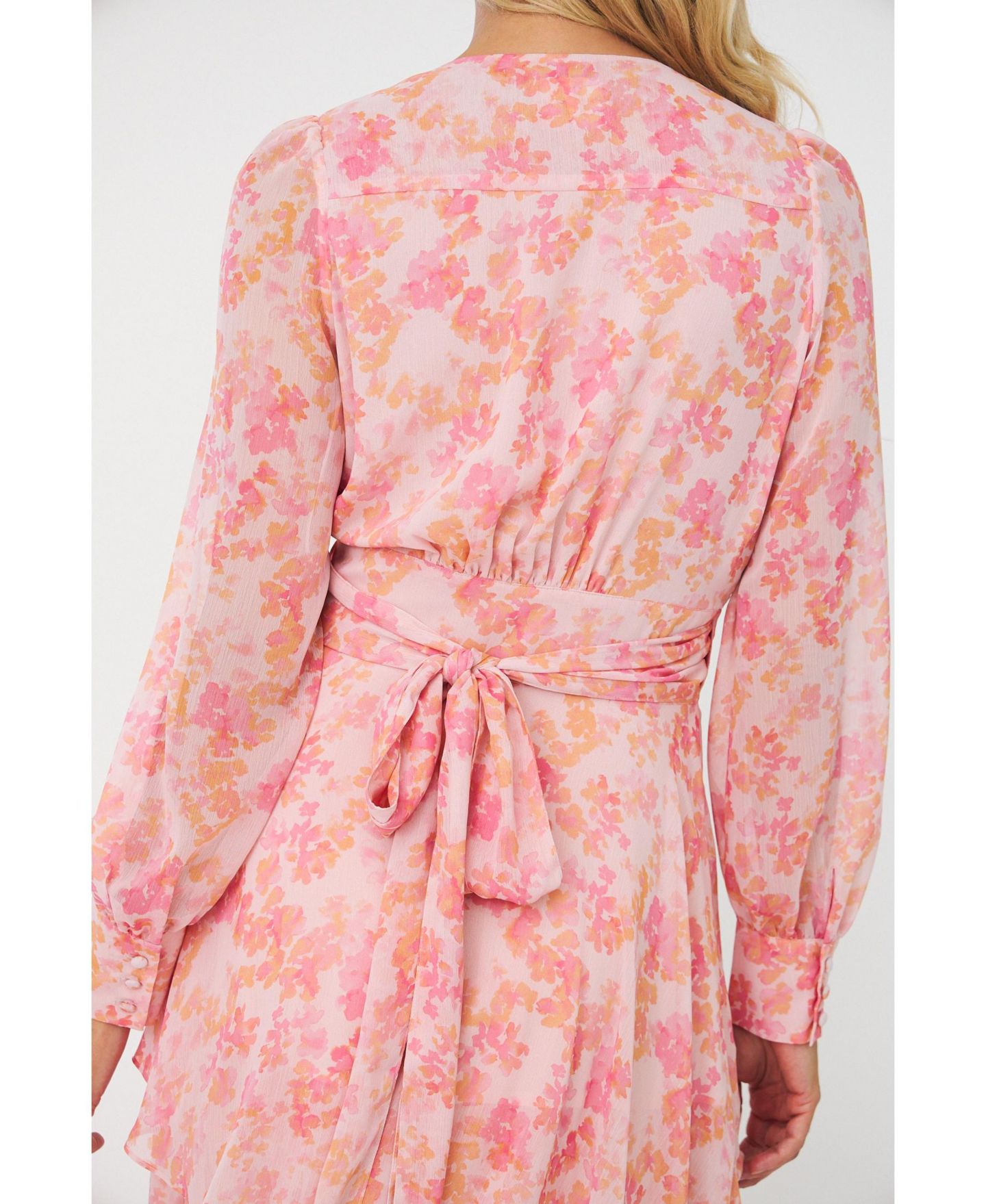 Женское платье CRAS Romance V-Neck Long-Sleeve Floral-Print Maxi, цвет: Cloudy Flower — фото 4