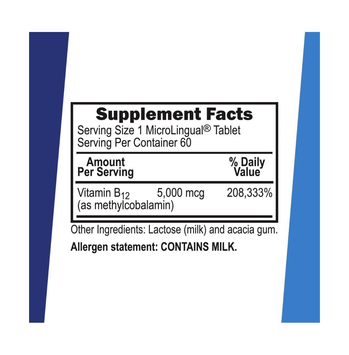 Superior Source No Shot Vitamin B12 Methylcobalamin 5,000 mcg, Quick Dissolve MicroLingual Tablets, 60 Count, Active Form of B12, Supports Energy