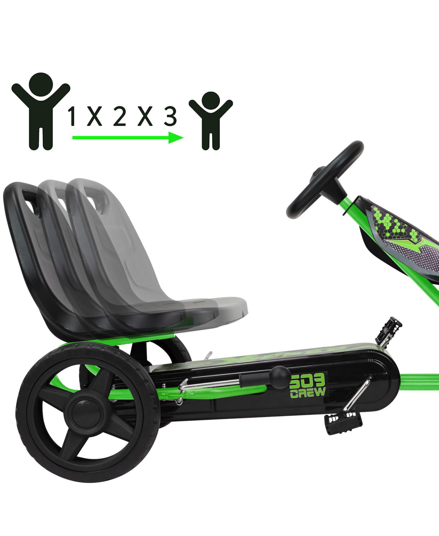 Детская игрушка 509 Crew Xspeed Pedal Go-Kart with Spoke-Rim, Ages 4+ — фото 3