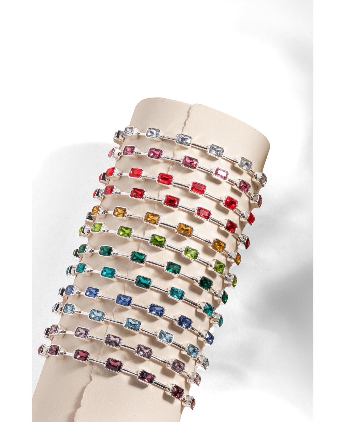 Alex and Ani June Birthstone Emerald Cut Bangle