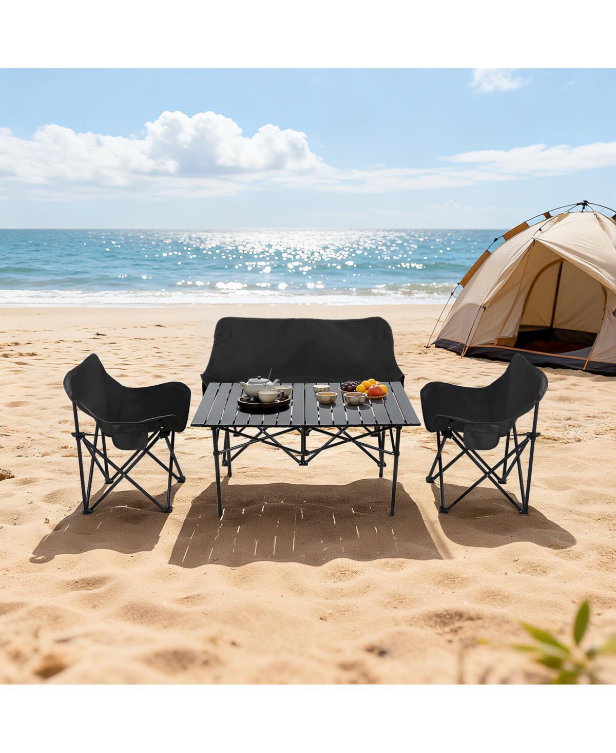 Piscifun Folding Table Chair Set Portable Lightweight Heavy Duty Outdoor Camping Travel