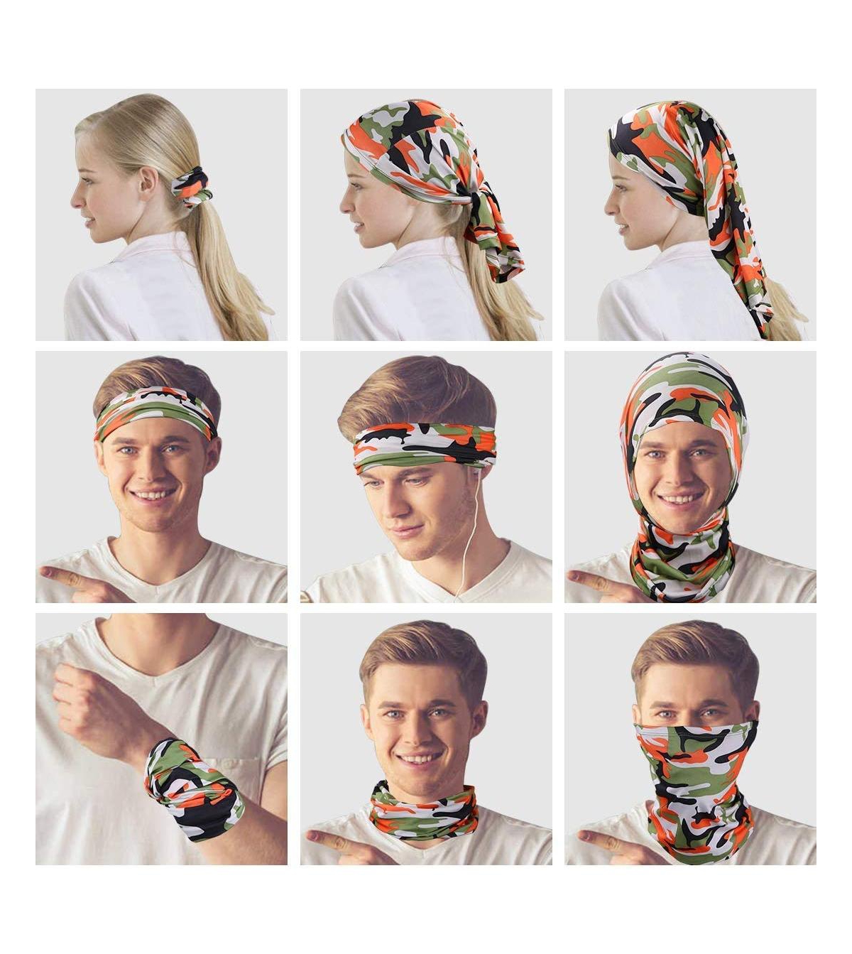 Piscifun 6 Pack Uv Protection Face Mask Neck Gaiter Breathable Outdoor Sports Bandana Scarf