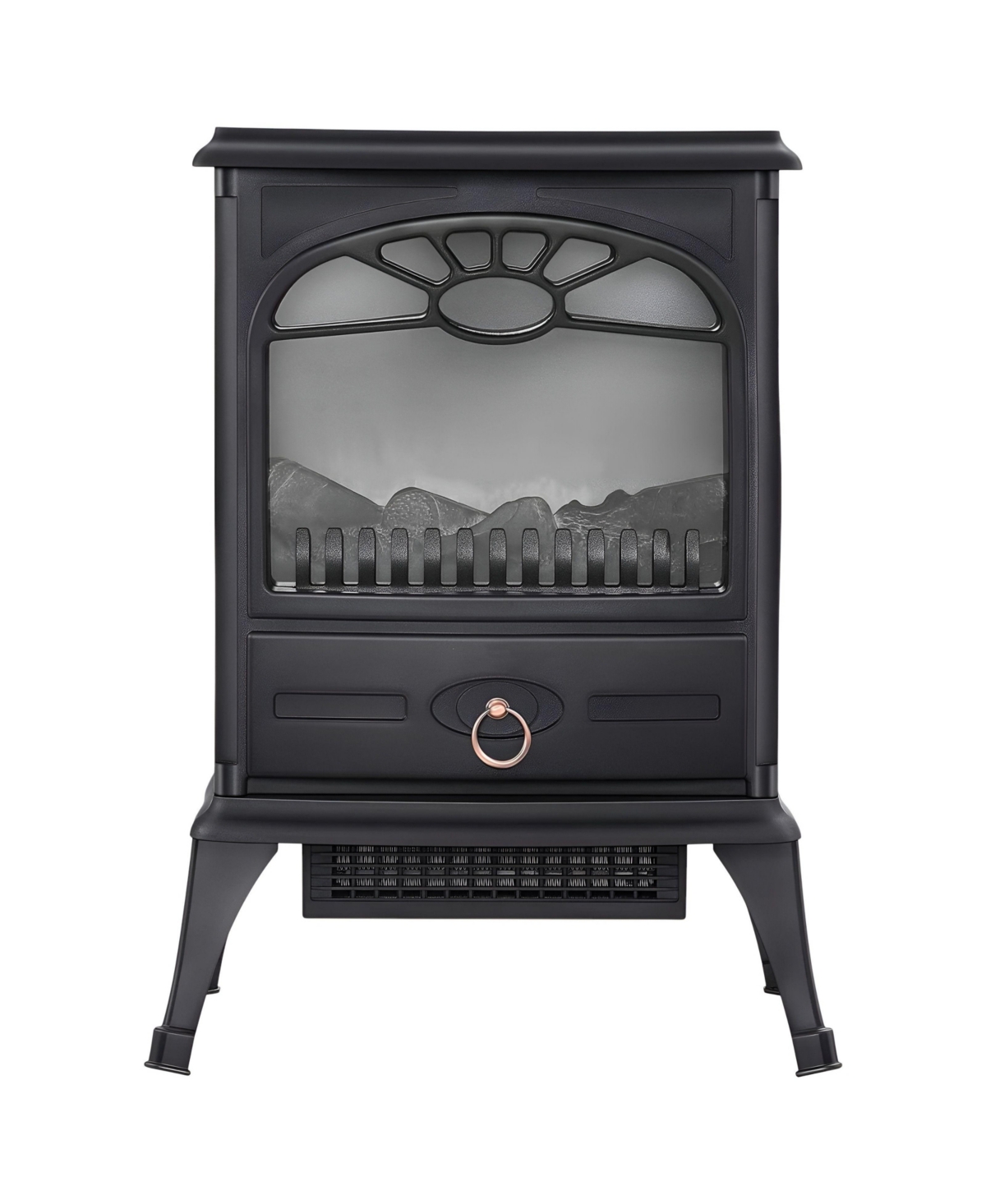 Slickblue 1500W Freestanding Electric Fireplace Heater with Realistic Flame Effect