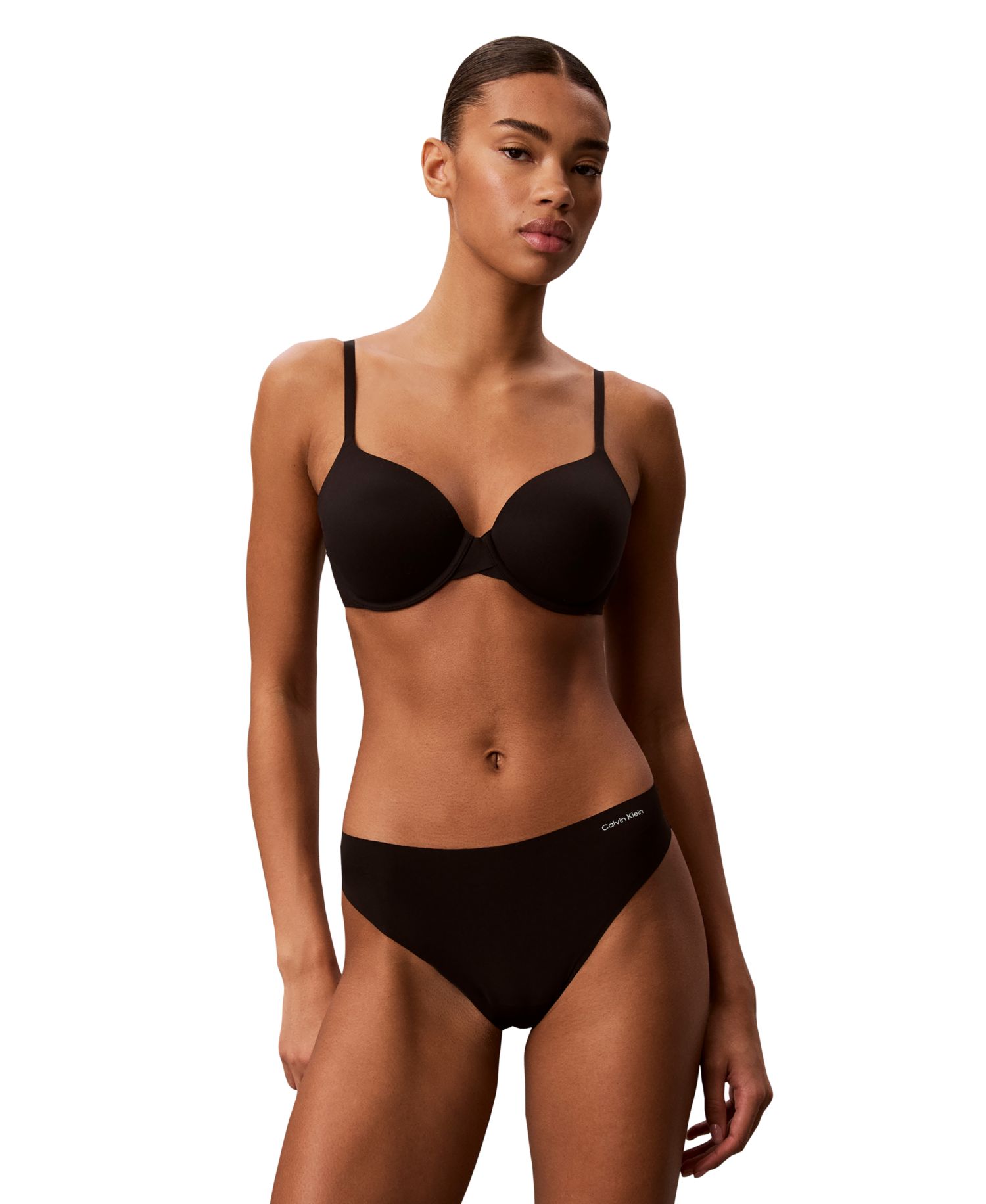 Women's Invisibles Seamless Microfiber Mid-Rise Thong, 5-Pack, QD5418