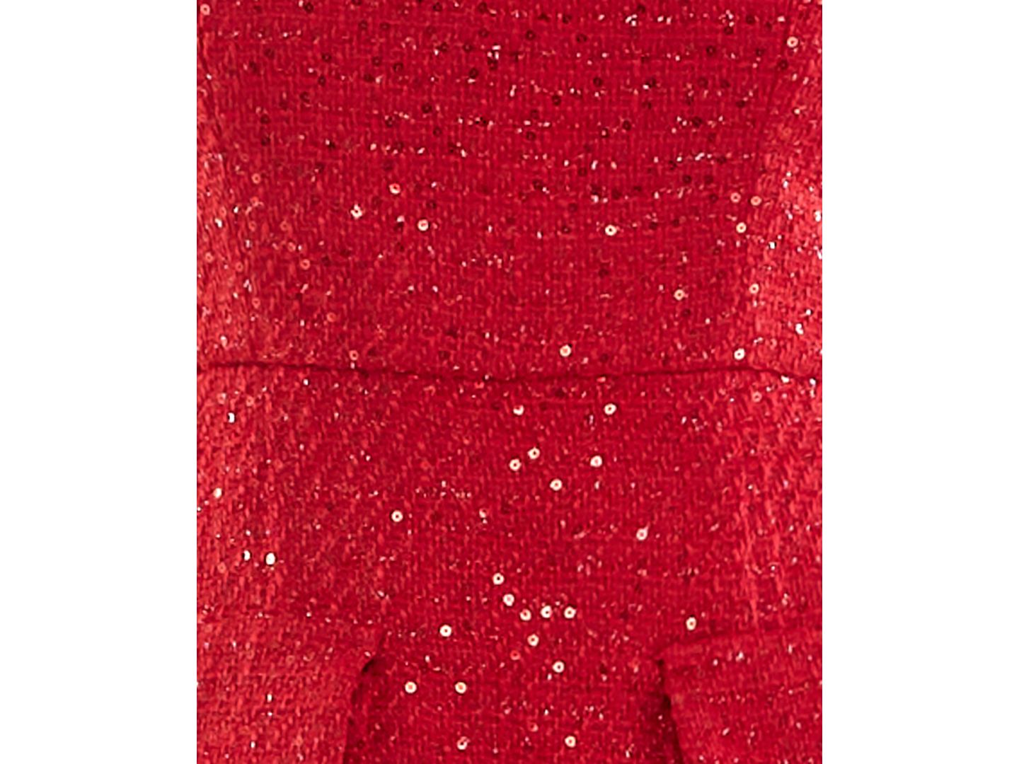 Женский комбинезон Rare Juniors' Boucle Sequin Square Neck, цвет: Красный — фото 5