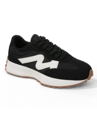 Women's Luca Retro Platform Sneakers with Waffle Texture Outsole