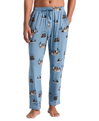 Men's Deluxe Touch Apres Ski Pup Print Jersey Sleep Pants