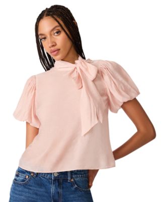 Women's Lolanie Short-Sleeve Pussybow Blouse