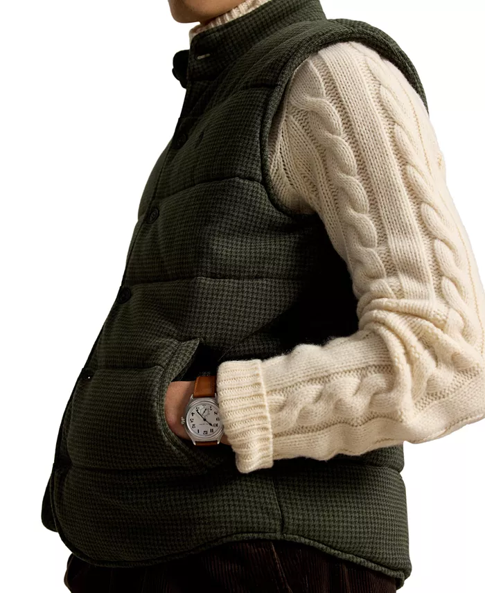 Men's Houndstooth Regular-Fit Estate-Rib Vest - thumbnail 3