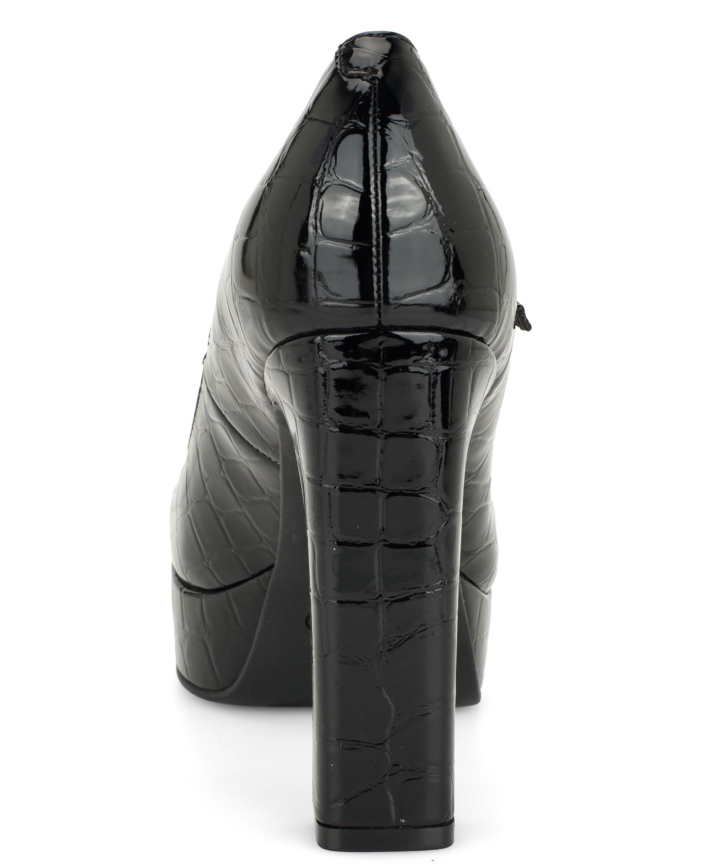 Женские туфли-лодочки Nine West Daphni на платформе и устойчивом каблуке с Т-ремешком, цвет: Чёрный лаковый — фото 3