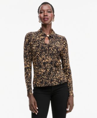 Women's Print Long-Sleeve Blouse