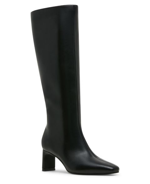 Женские ботинки Madden Girl Admyre Stovepipe Blade Heel Tall Dress Boots, Regular & Wide-Calf, цвет: Чёрный
