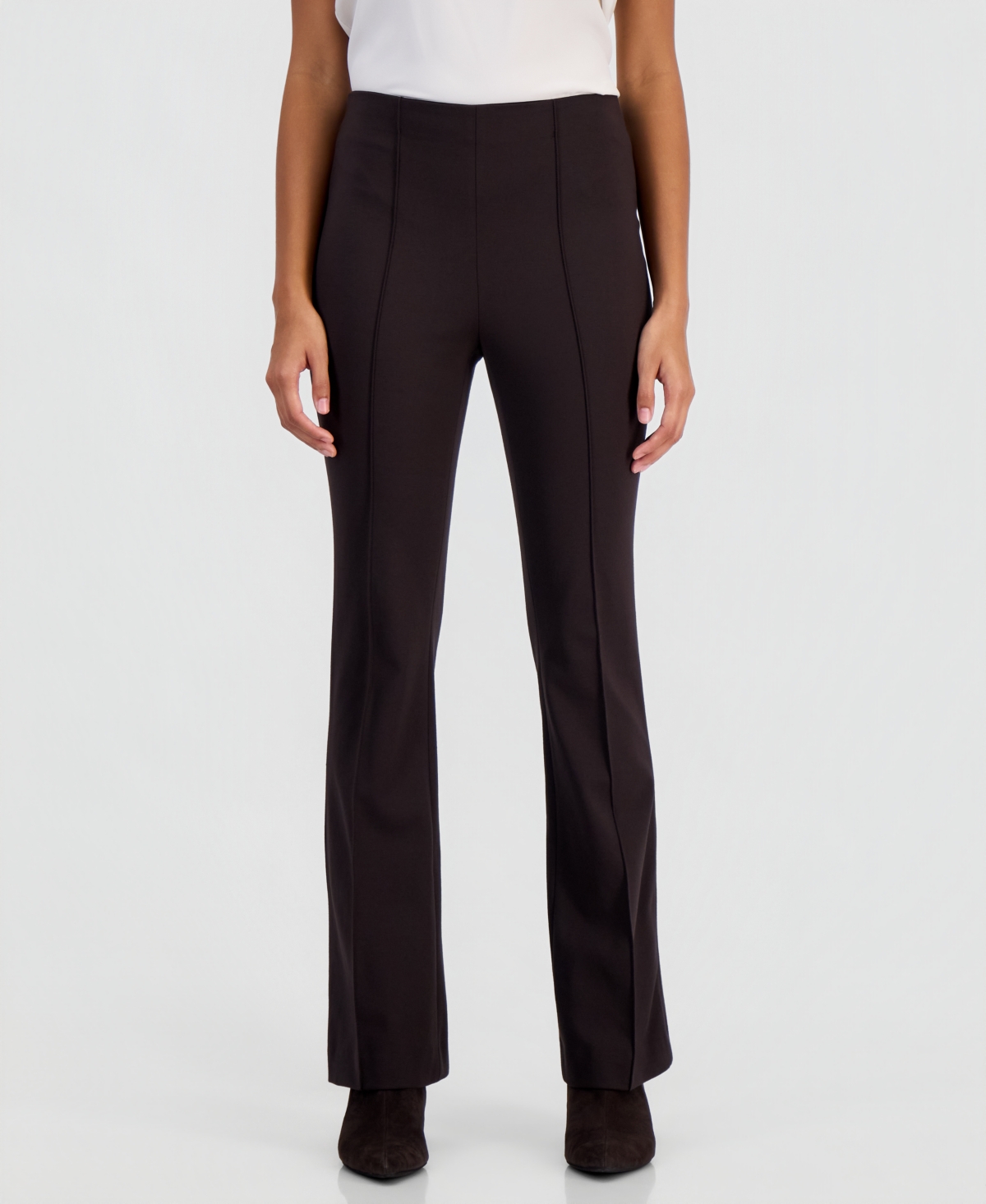 Bar Iii Women's Pull-on Flare Mid-Rise Pants, Macy's Exclusive