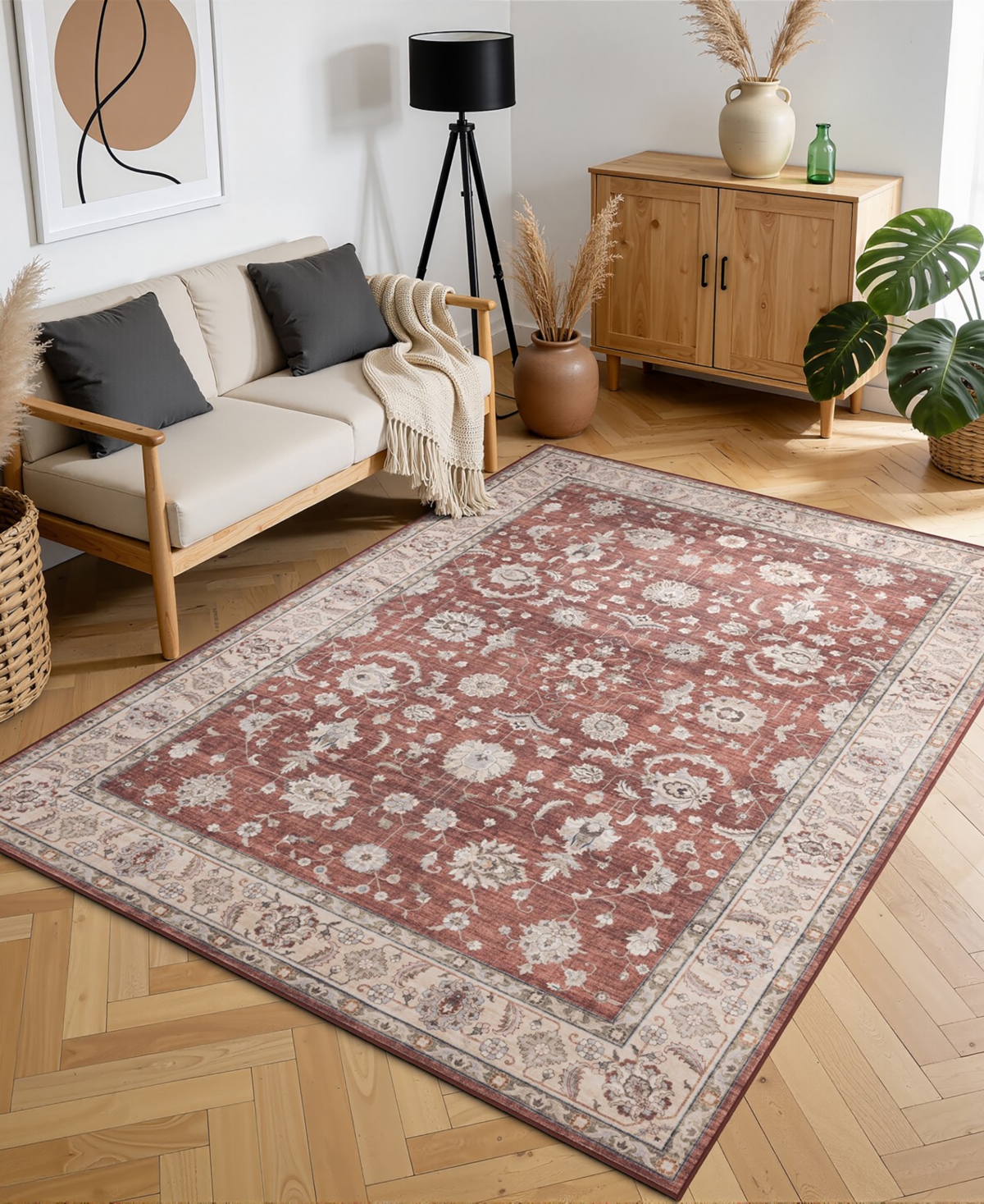 Mink Home Homewell Machine Washable HAM4008 9'10"x13'11" Area Rug