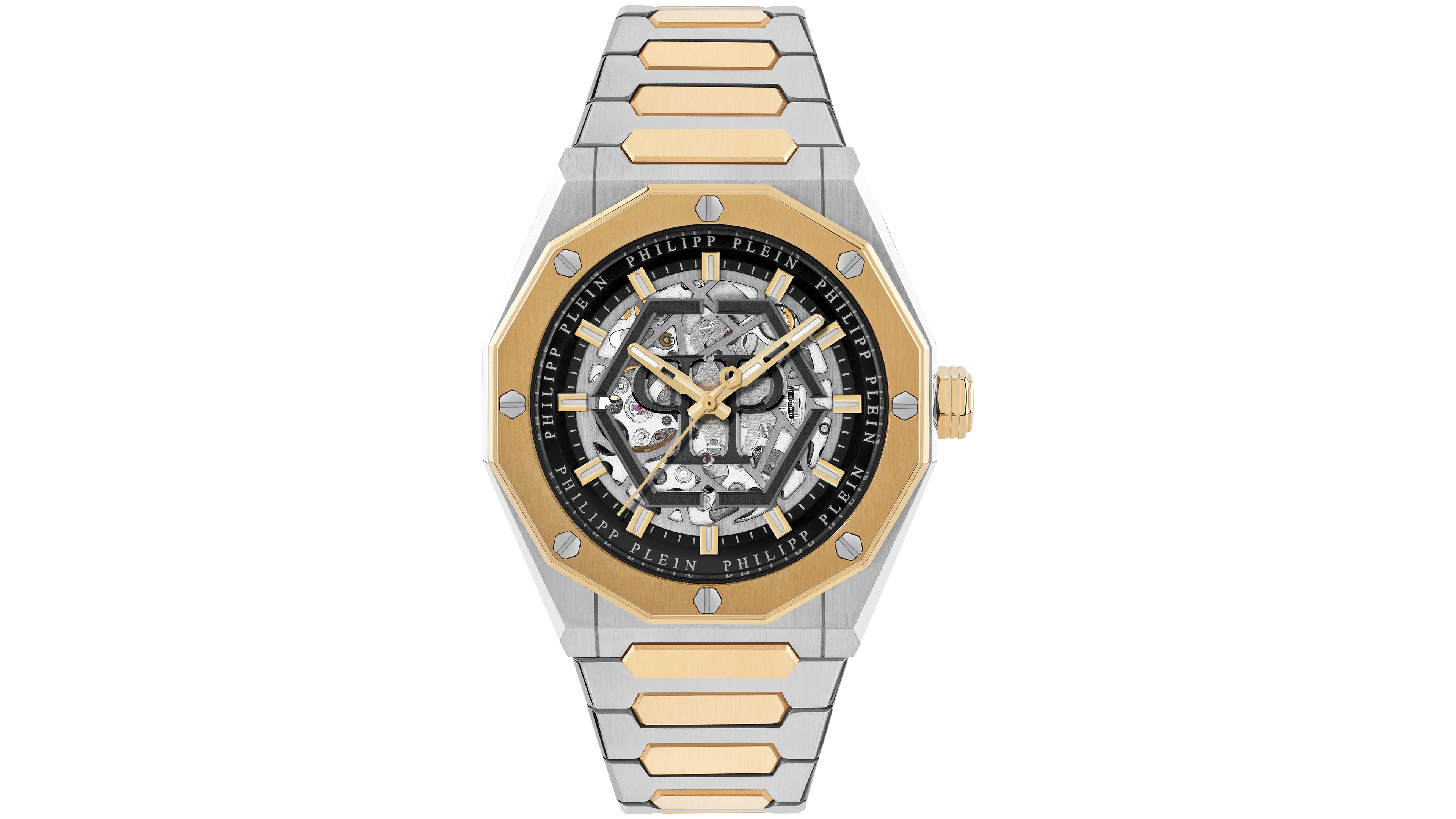 Philipp Plein Deluxe Men's Two Tone Bracelet Watch 44mm